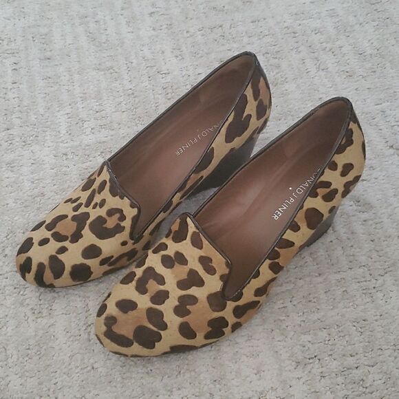 Donald J. Pliner | Natalie Wedge Calf Hair Heels - Picture 1 of 8